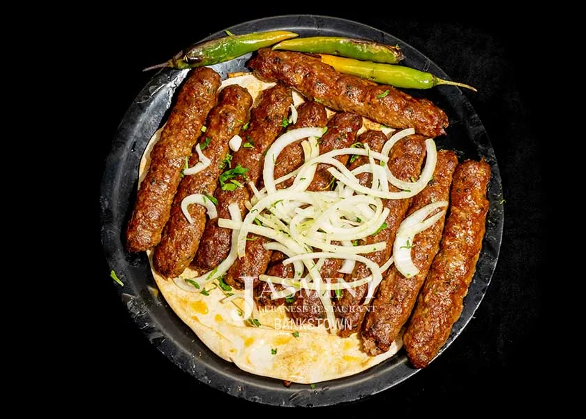 Large Kafta Skewers at Jasmin 1 Bankstown